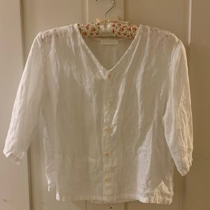 CP Shades white linen top